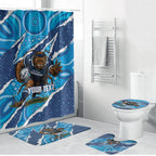 NSW Blues Rugby Custom Bathroom Set Go Cockroaches Sporty Aboriginal Art