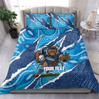 NSW Blues Rugby Custom Bedding Set Go Cockroaches Sporty Aboriginal Art