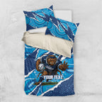 NSW Blues Rugby Custom Bedding Set Go Cockroaches Sporty Aboriginal Art