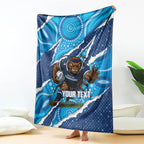 NSW Blues Rugby Custom Blanket Go Cockroaches Sporty Aboriginal Art