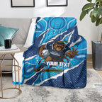 NSW Blues Rugby Custom Blanket Go Cockroaches Sporty Aboriginal Art