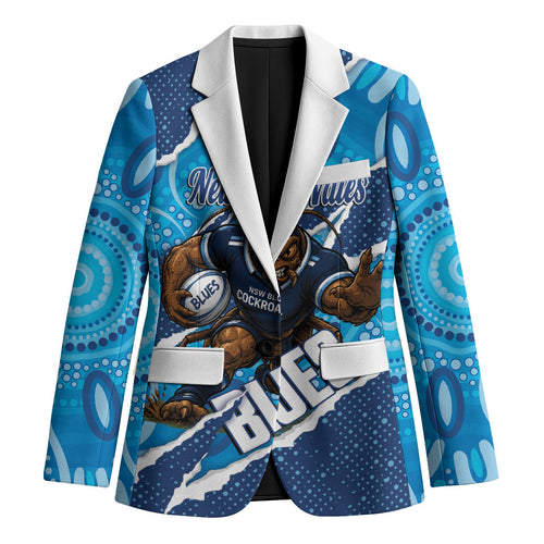 NSW Blues Rugby Custom Blazer Go Cockroaches Sporty Aboriginal Art