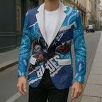 NSW Blues Rugby Custom Blazer Go Cockroaches Sporty Aboriginal Art
