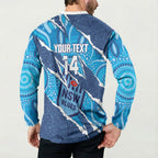NSW Blues Rugby Custom Button Sweatshirt Go Cockroaches Sporty Aboriginal Art