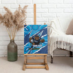 NSW Blues Rugby Custom Canvas Wall Art Go Cockroaches Sporty Aboriginal Art