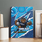 NSW Blues Rugby Custom Canvas Wall Art Go Cockroaches Sporty Aboriginal Art