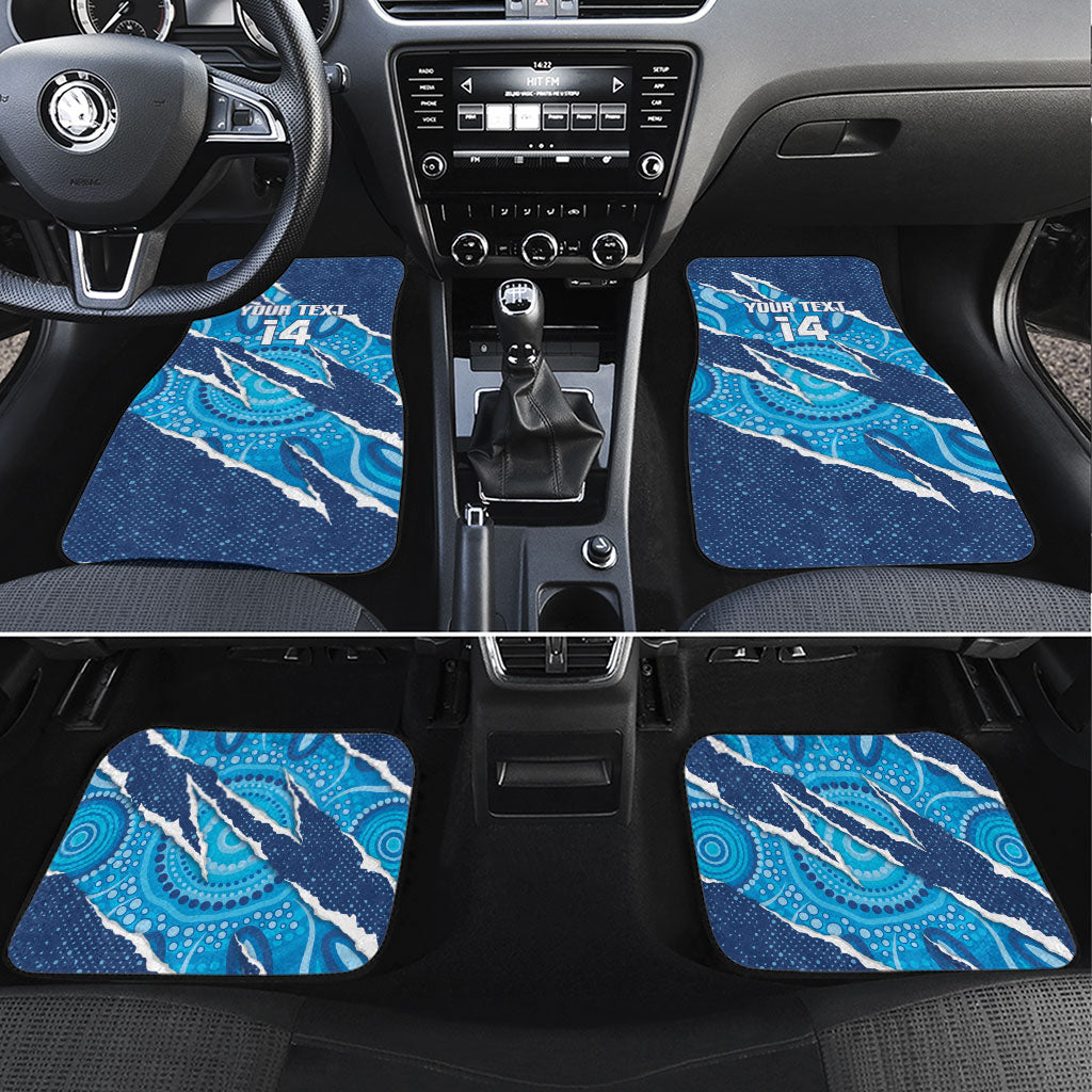 NSW Blues Rugby Custom Car Mats Go Cockroaches Sporty Aboriginal Art