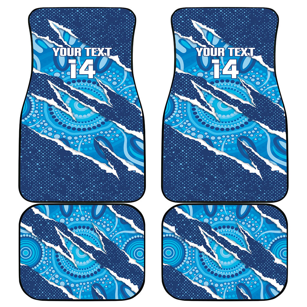 NSW Blues Rugby Custom Car Mats Go Cockroaches Sporty Aboriginal Art