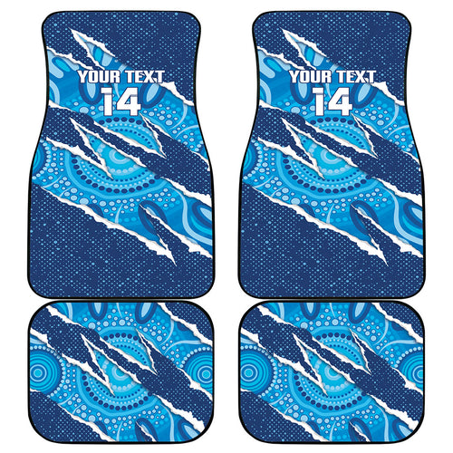 NSW Blues Rugby Custom Car Mats Go Cockroaches Sporty Aboriginal Art