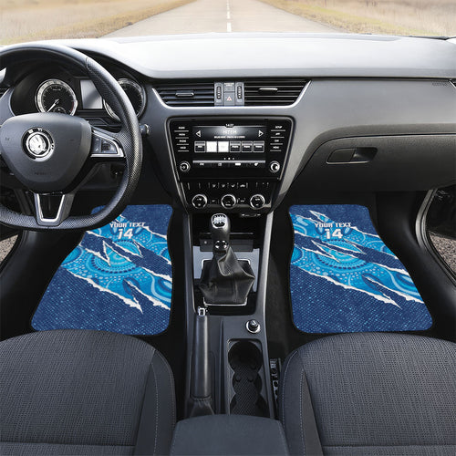 NSW Blues Rugby Custom Car Mats Go Cockroaches Sporty Aboriginal Art
