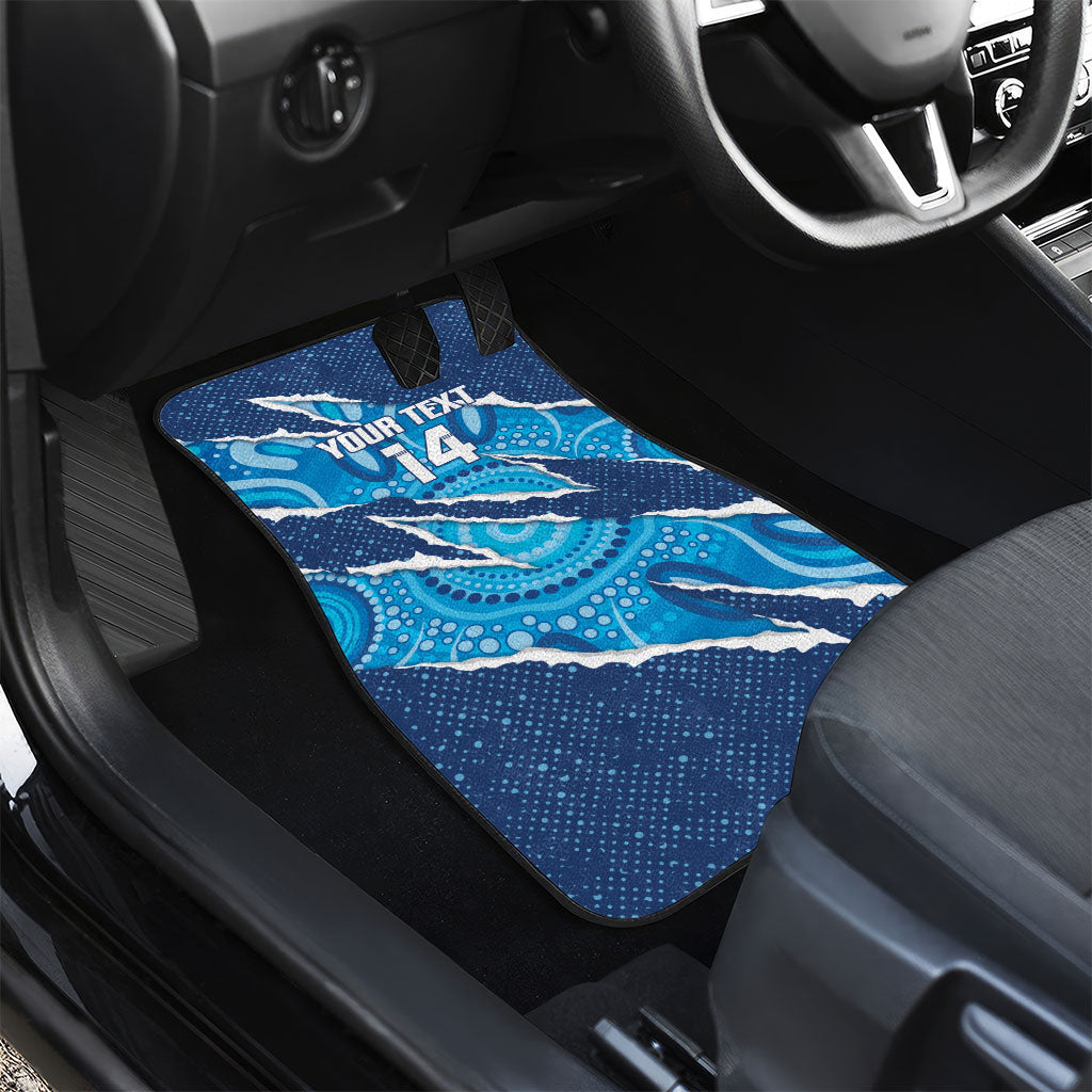 NSW Blues Rugby Custom Car Mats Go Cockroaches Sporty Aboriginal Art