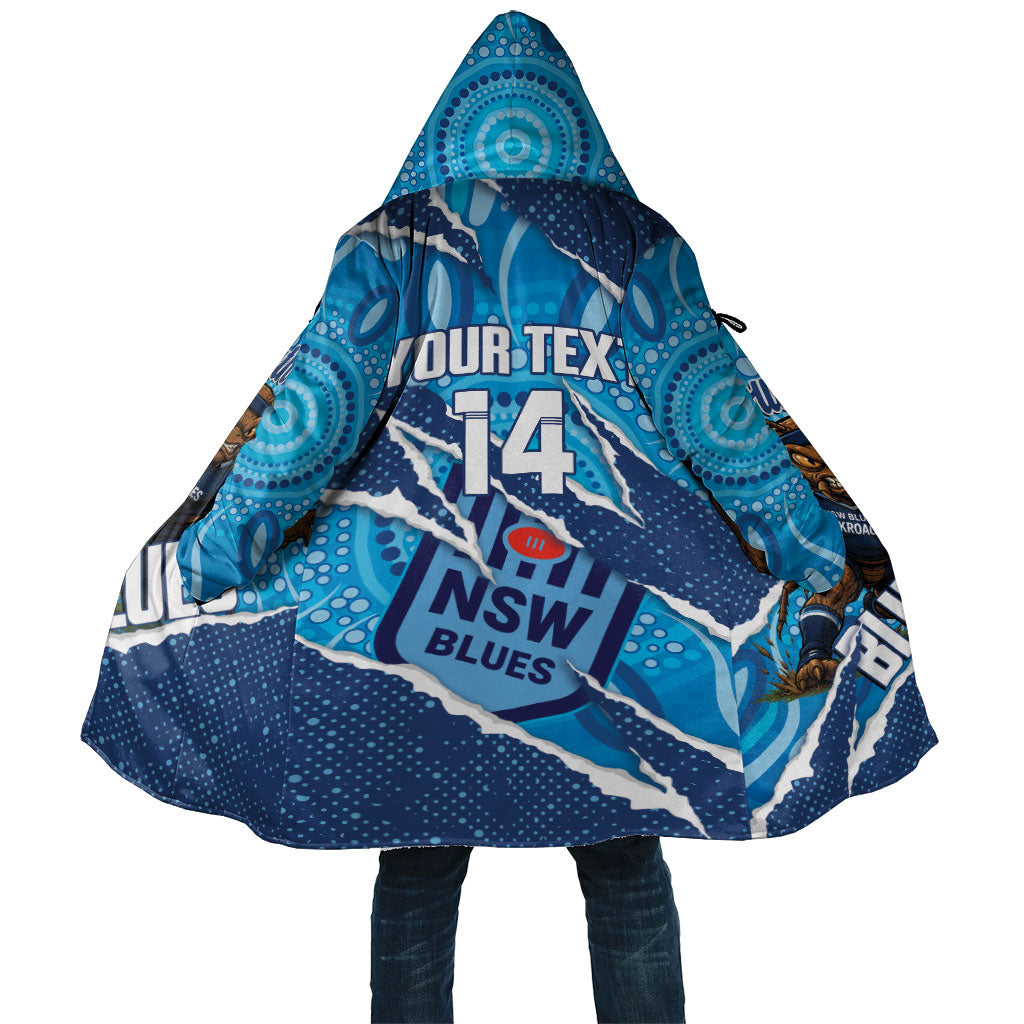 NSW Blues Rugby Custom Cloak Go Cockroaches Sporty Aboriginal Art
