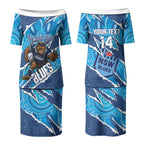NSW Blues Rugby Custom Couples Matching Puletasi and Hawaiian Shirt Go Cockroaches Sporty Aboriginal Art LT14