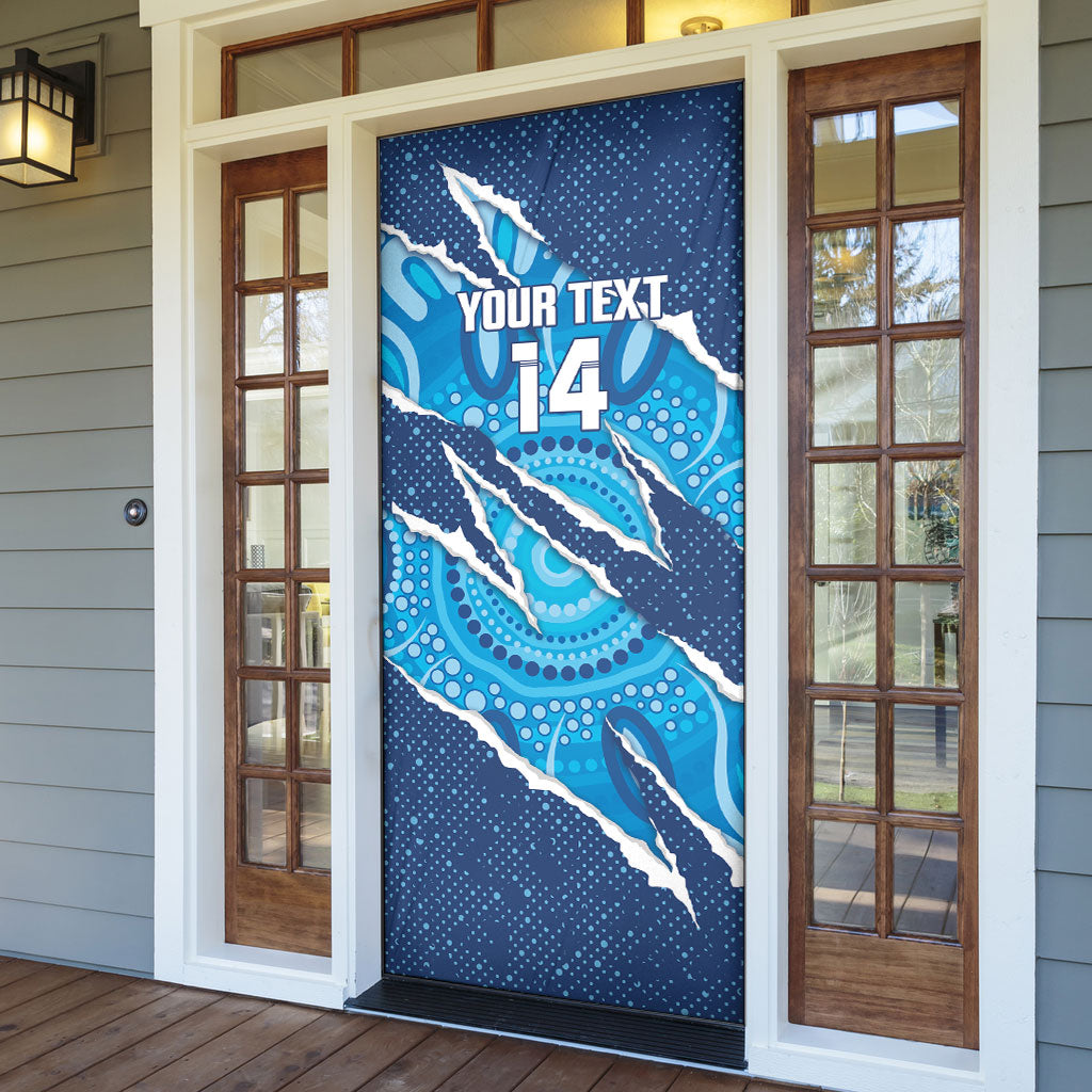 NSW Blues Rugby Custom Door Cover Go Cockroaches Sporty Aboriginal Art
