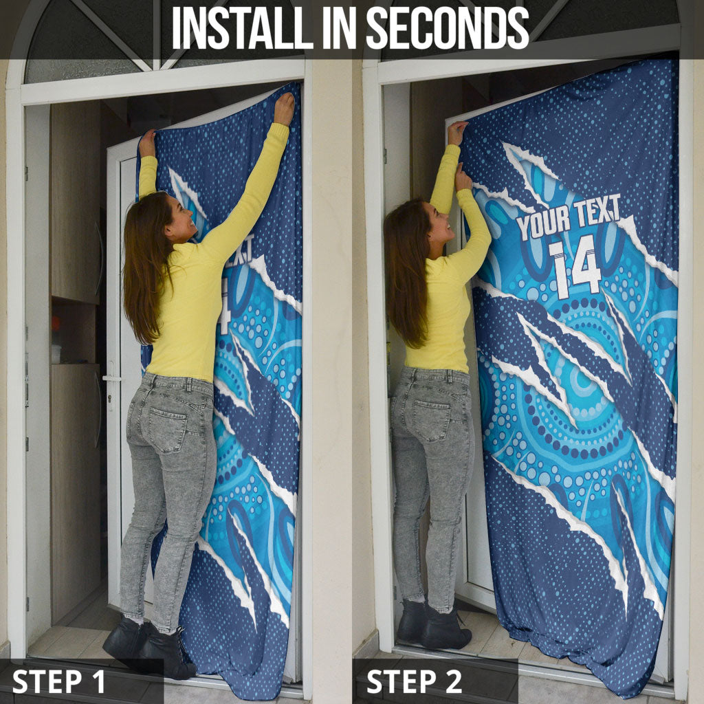 NSW Blues Rugby Custom Door Cover Go Cockroaches Sporty Aboriginal Art
