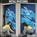 NSW Blues Rugby Custom Door Cover Go Cockroaches Sporty Aboriginal Art