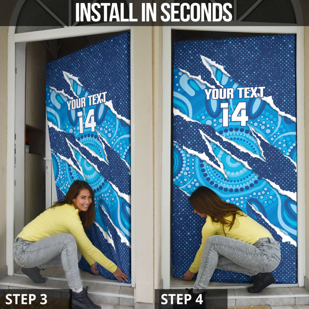NSW Blues Rugby Custom Door Cover Go Cockroaches Sporty Aboriginal Art