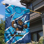 NSW Blues Rugby Custom Garden Flag Go Cockroaches Sporty Aboriginal Art
