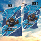 NSW Blues Rugby Custom Garden Flag Go Cockroaches Sporty Aboriginal Art