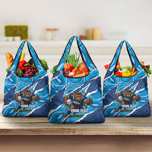 NSW Blues Rugby Custom Grocery Bag Go Cockroaches Sporty Aboriginal Art