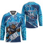 NSW Blues Rugby Custom Hockey Jersey Go Cockroaches Sporty Aboriginal Art
