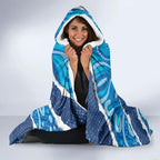 NSW Blues Rugby Custom Hooded Blanket Go Cockroaches Sporty Aboriginal Art