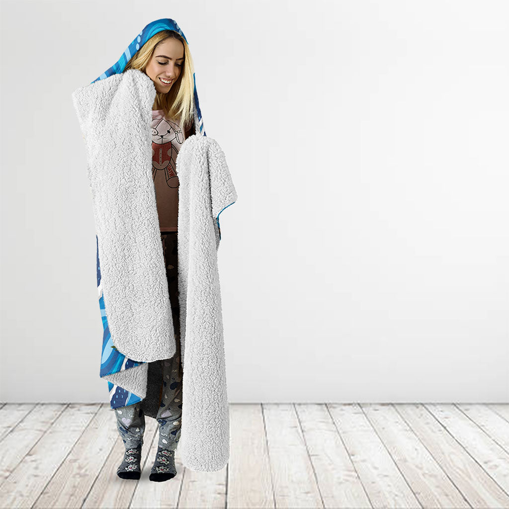 NSW Blues Rugby Custom Hooded Blanket Go Cockroaches Sporty Aboriginal Art