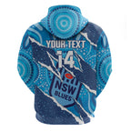 NSW Blues Rugby Custom Hoodie Go Cockroaches Sporty Aboriginal Art