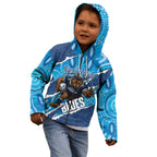 NSW Blues Rugby Custom Kid Hoodie Go Cockroaches Sporty Aboriginal Art