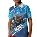NSW Blues Rugby Custom Kid Polo Shirt Go Cockroaches Sporty Aboriginal Art