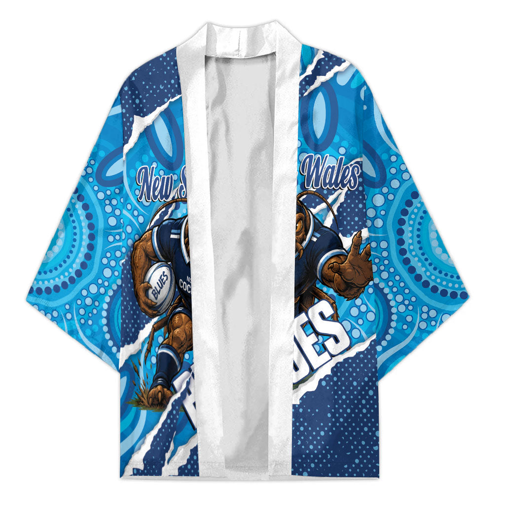 NSW Blues Rugby Custom Kimono Go Cockroaches Sporty Aboriginal Art