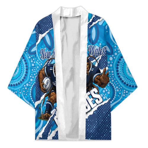 NSW Blues Rugby Custom Kimono Go Cockroaches Sporty Aboriginal Art
