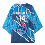 NSW Blues Rugby Custom Kimono Go Cockroaches Sporty Aboriginal Art