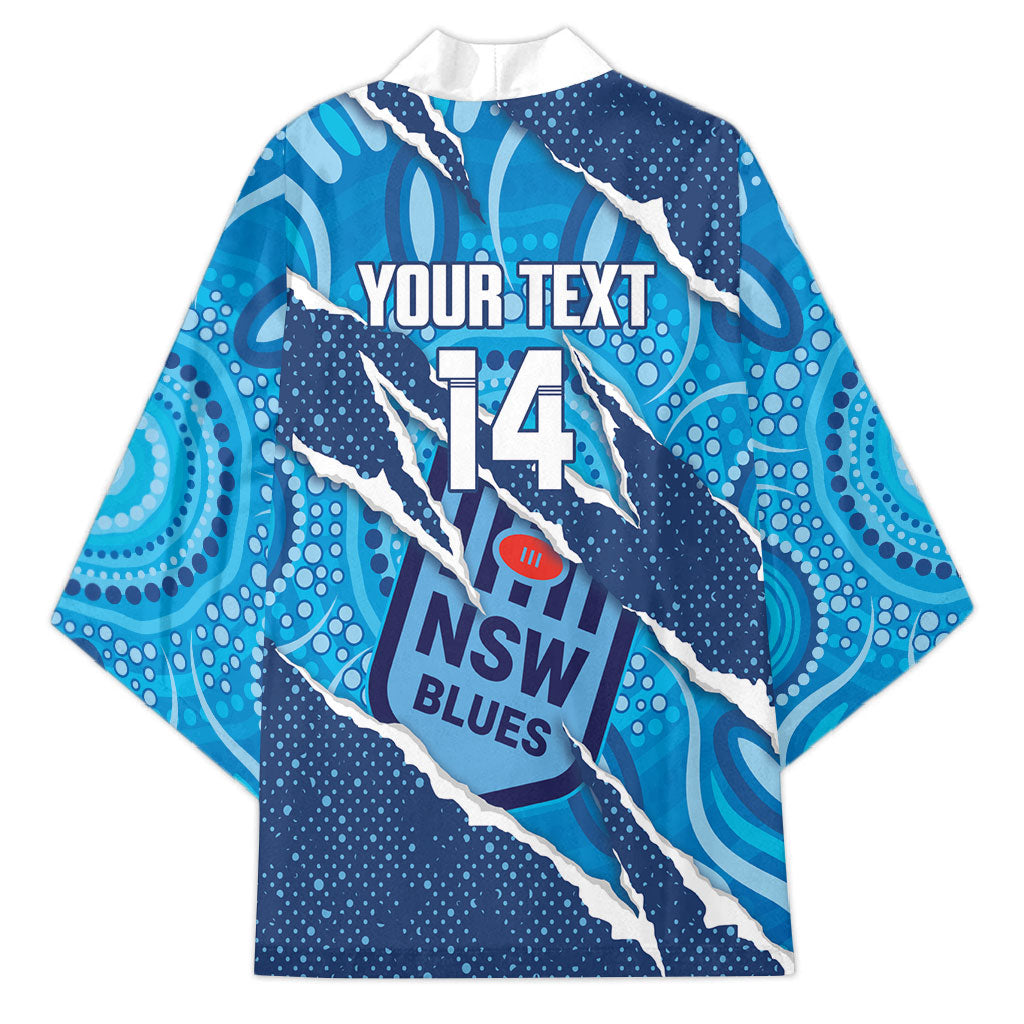 NSW Blues Rugby Custom Kimono Go Cockroaches Sporty Aboriginal Art