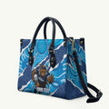 NSW Blues Rugby Custom Leather Bag Go Cockroaches Sporty Aboriginal Art