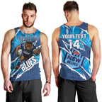 NSW Blues Rugby Custom Men Tank Top Go Cockroaches Sporty Aboriginal Art