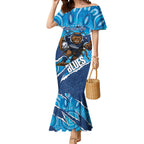 NSW Blues Rugby Custom Mermaid Dress Go Cockroaches Sporty Aboriginal Art