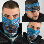 NSW Blues Rugby Custom Neck Gaiter Go Cockroaches Sporty Aboriginal Art