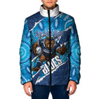 NSW Blues Rugby Custom Padded Jacket Go Cockroaches Sporty Aboriginal Art