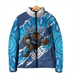 NSW Blues Rugby Custom Padded Jacket Go Cockroaches Sporty Aboriginal Art