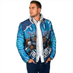 NSW Blues Rugby Custom Padded Jacket Go Cockroaches Sporty Aboriginal Art