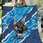 NSW Blues Rugby Custom Quilt Go Cockroaches Sporty Aboriginal Art