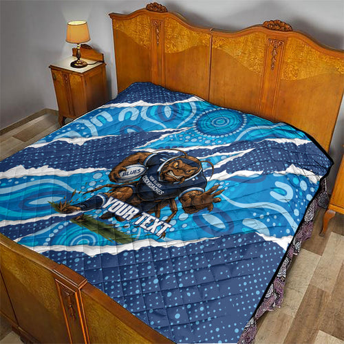 NSW Blues Rugby Custom Quilt Go Cockroaches Sporty Aboriginal Art