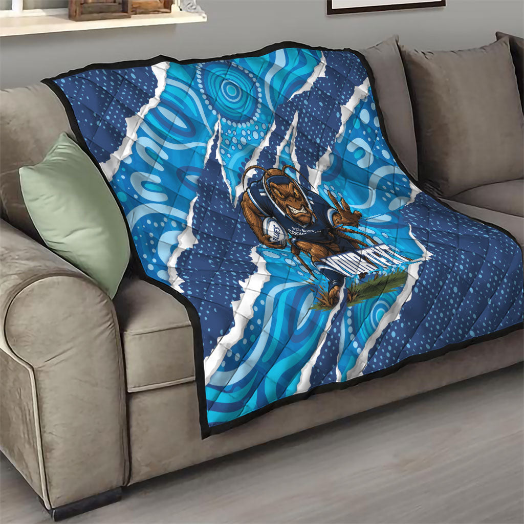 NSW Blues Rugby Custom Quilt Go Cockroaches Sporty Aboriginal Art
