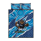 NSW Blues Rugby Custom Quilt Bed Set Go Cockroaches Sporty Aboriginal Art