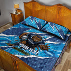NSW Blues Rugby Custom Quilt Bed Set Go Cockroaches Sporty Aboriginal Art