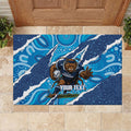 NSW Blues Rugby Custom Rubber Doormat Go Cockroaches Sporty Aboriginal Art
