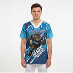 NSW Blues Rugby Custom Scrub Top Go Cockroaches Sporty Aboriginal Art