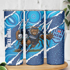 NSW Blues Rugby Custom Skinny Tumbler Go Cockroaches Sporty Aboriginal Art