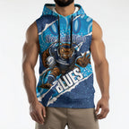 NSW Blues Rugby Custom Sleeveless Hoodie Go Cockroaches Sporty Aboriginal Art